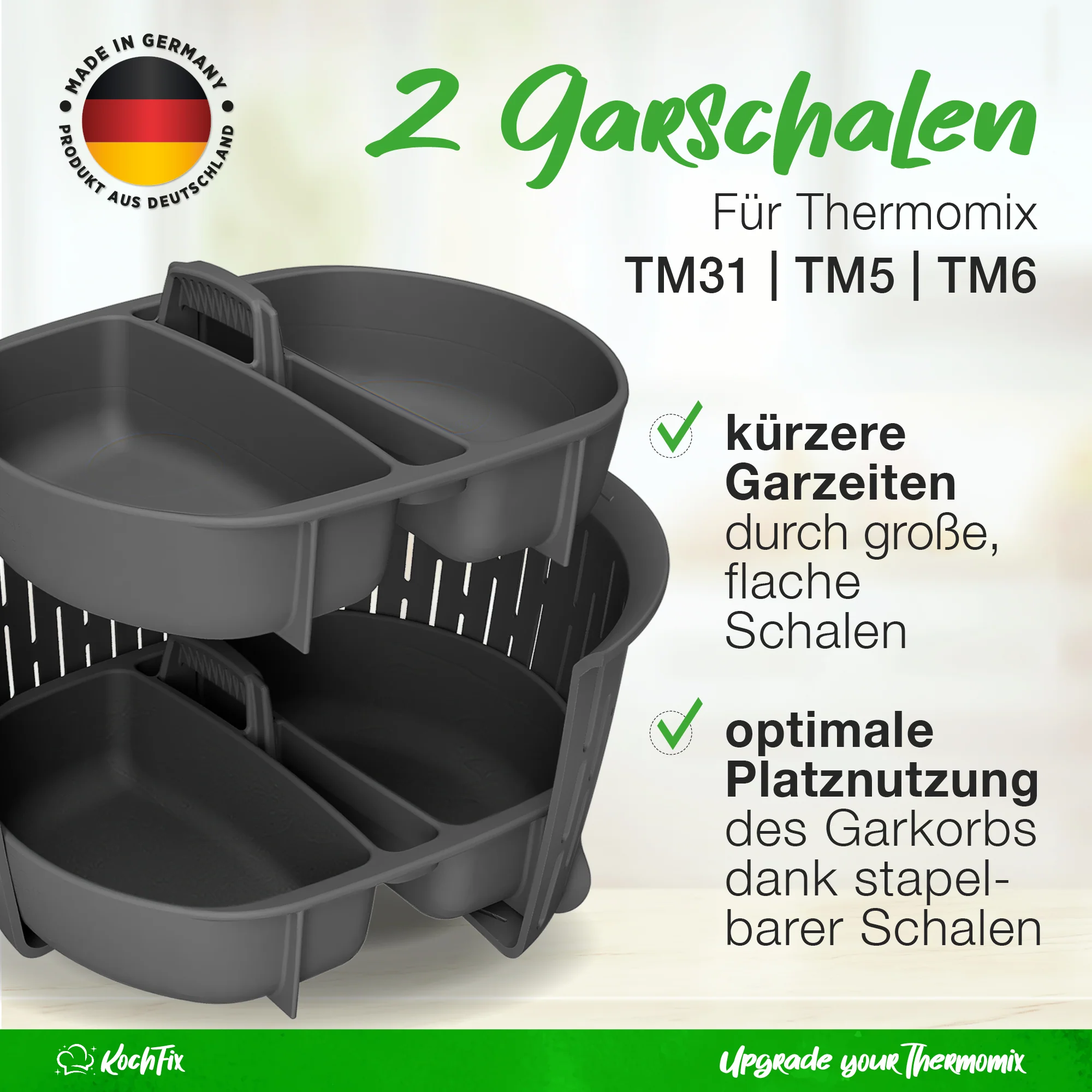 KochFix Eier-Pochiereinsatz (2er-Set) für Thermomix TM5, TM6, TM31 - Image 5