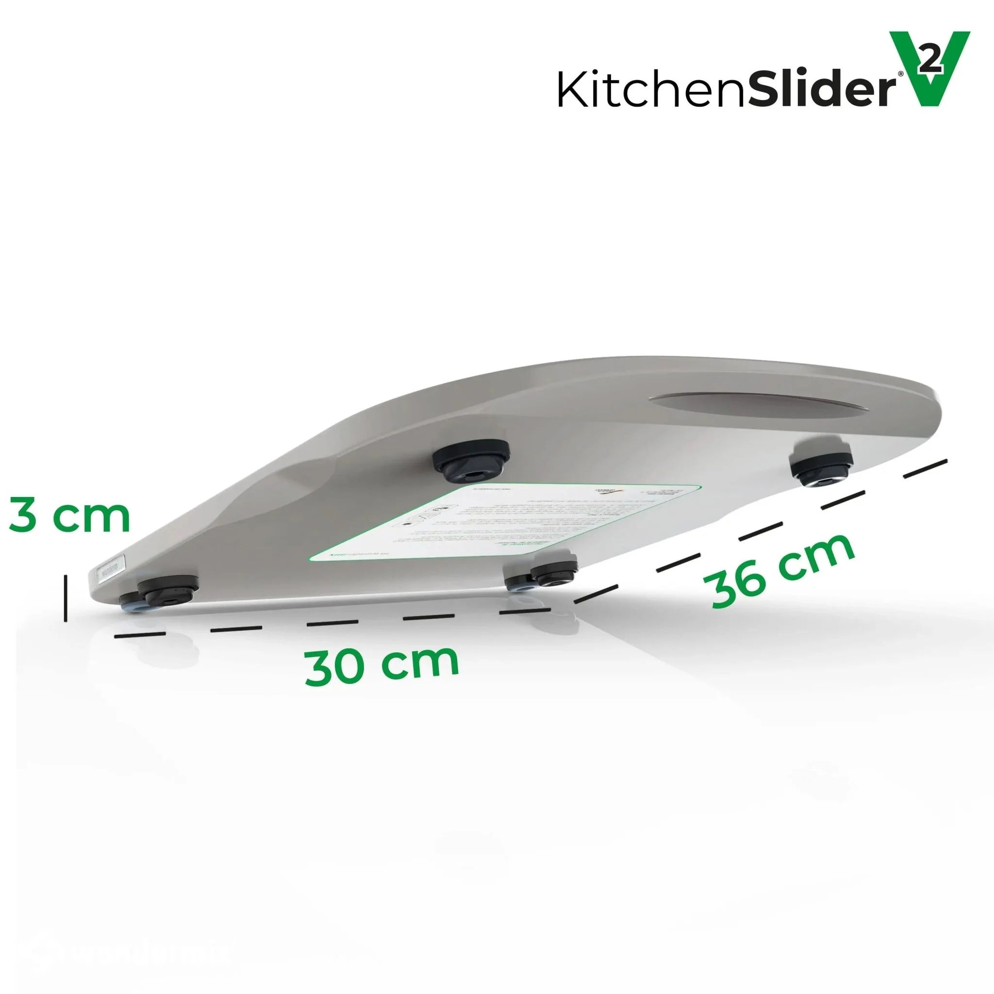 [B-Ware] KitchenSlider® M | V2 Plus | Steel Grey | Premium-Gleitbrett für Thermomix TM6, TM5 - Image 5