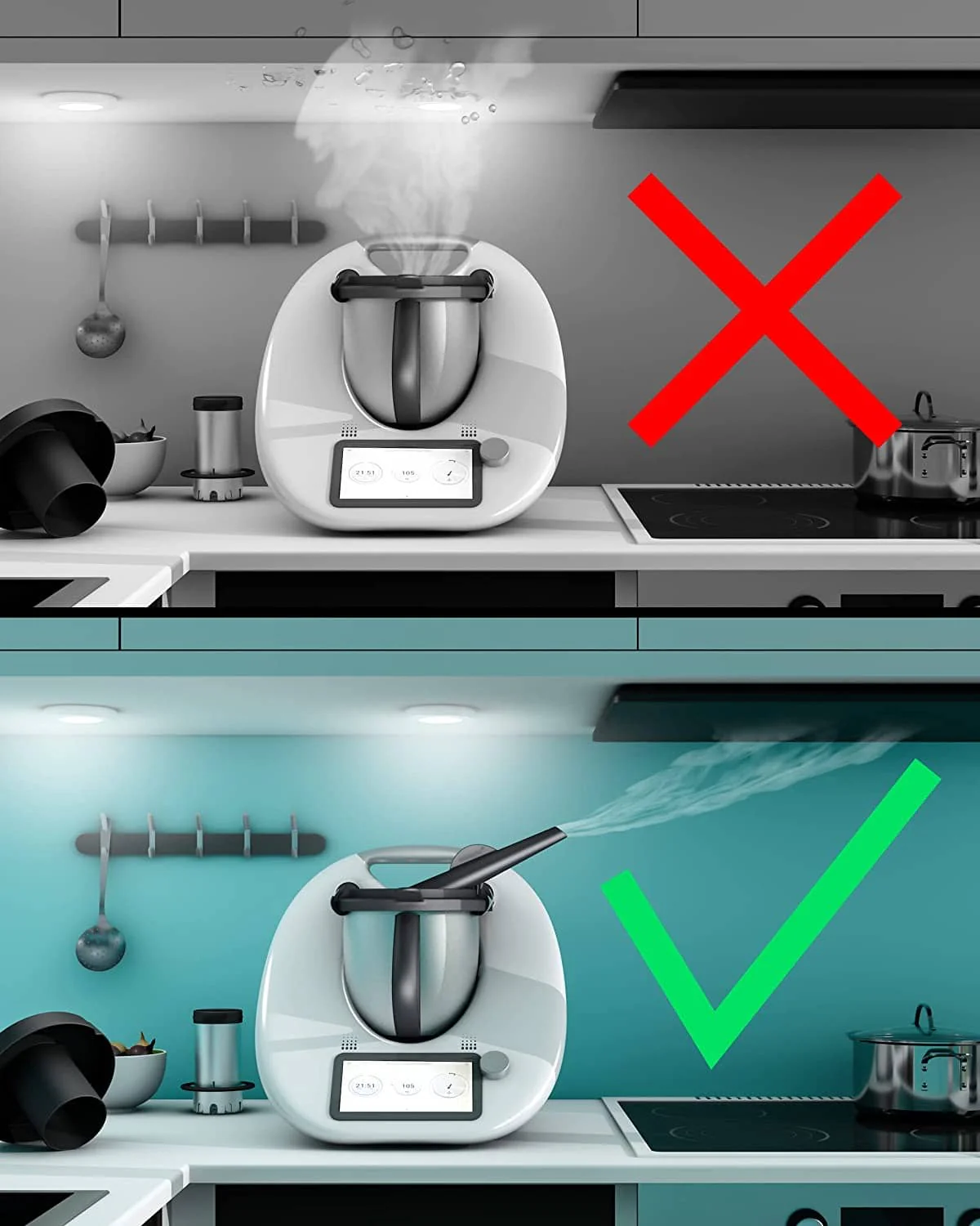 [B-Ware] mixtaste® | Dampfumleiter-Kamin für Thermomix TM6, TM5 - Image 7