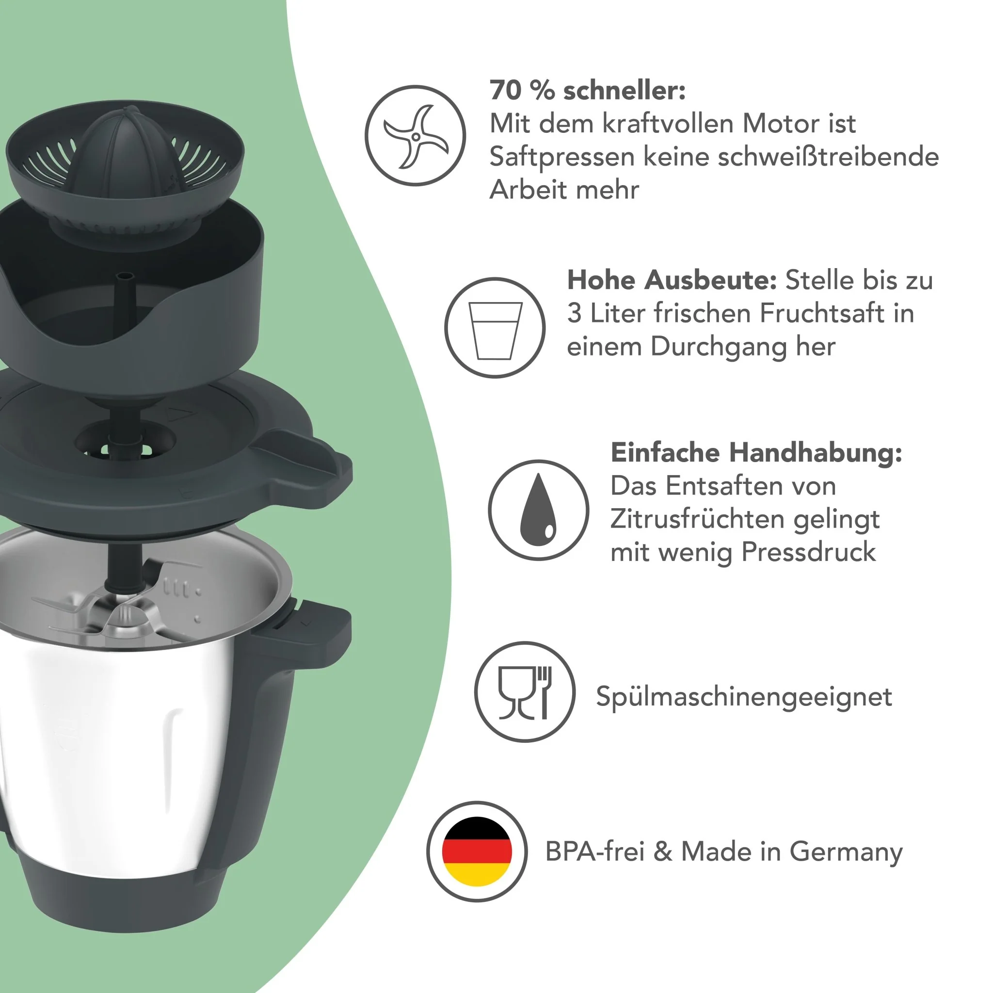 [B-Ware] WunderJuicer® | Saftpresse für Monsieur Cuisine Connect, Trend und Smart - Image 3