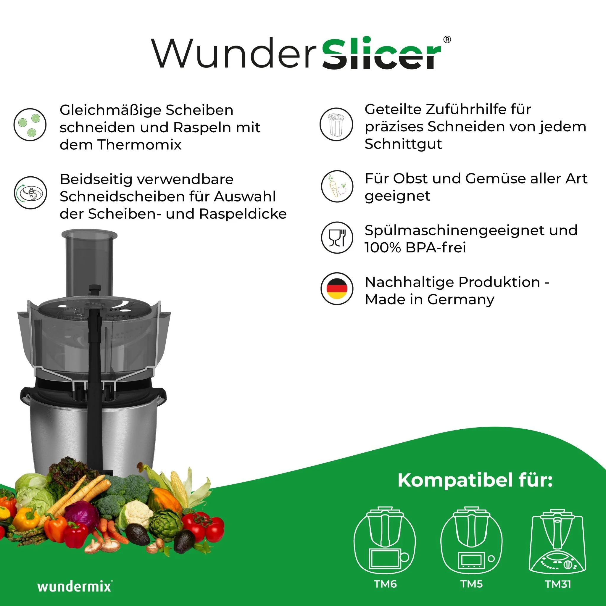 [B-Ware] WunderSlicer® V1 | Gemüseschneider für Thermomix TM31 - Image 9