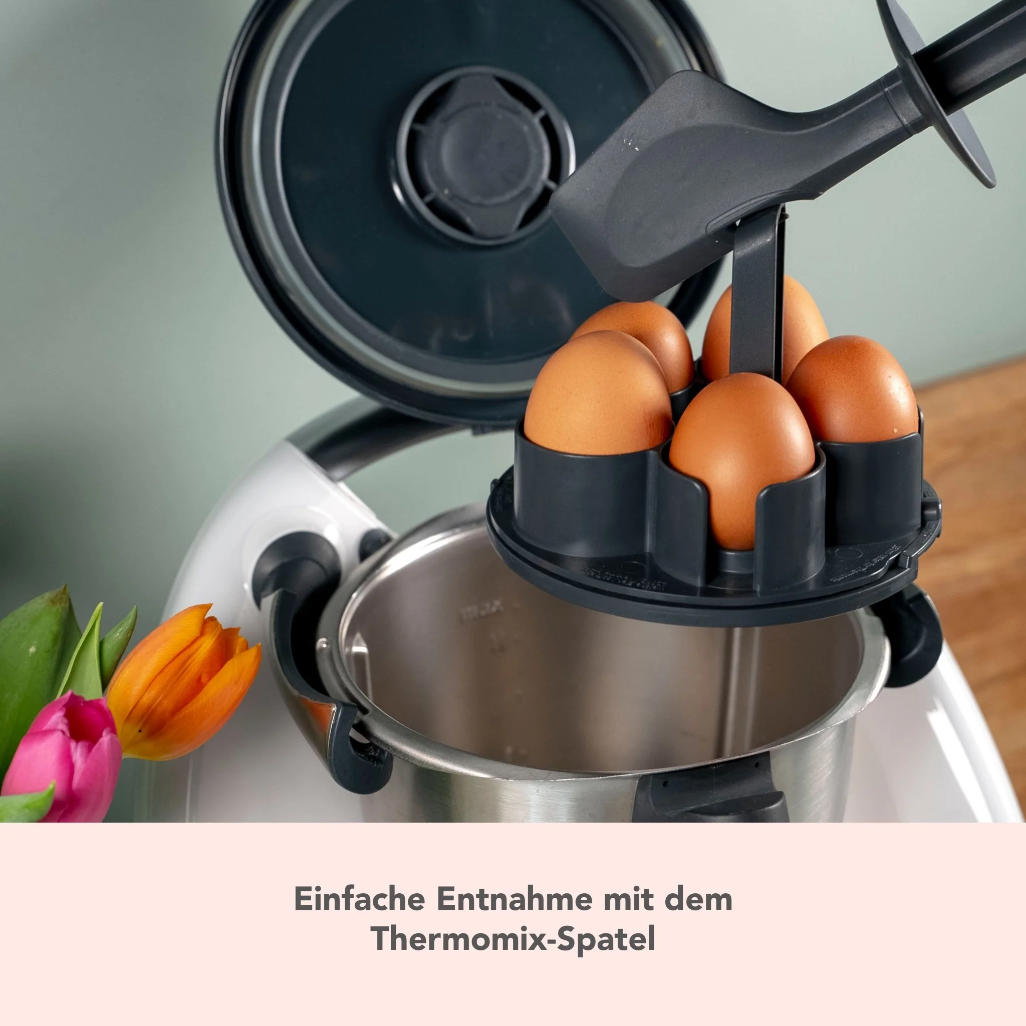 EggPro | Eierhalter-Aufsatz inkl. Träger für Thermomix TM7, TM6, TM5, TM31 - Image 5