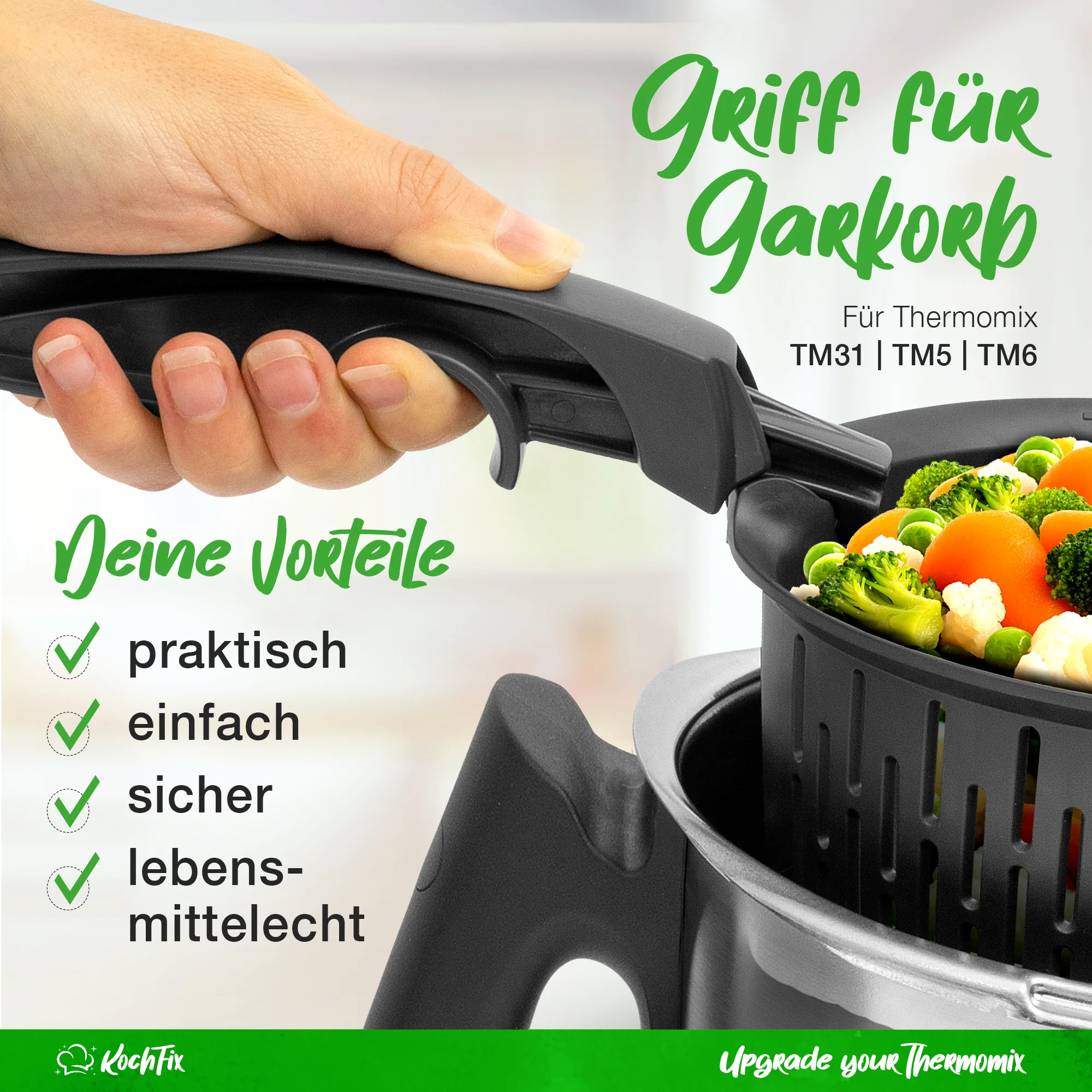 KochFix Garkorb-Griff für Thermomix-Gareinsatz TM7, TM6, TM5, TM31 - Image 2