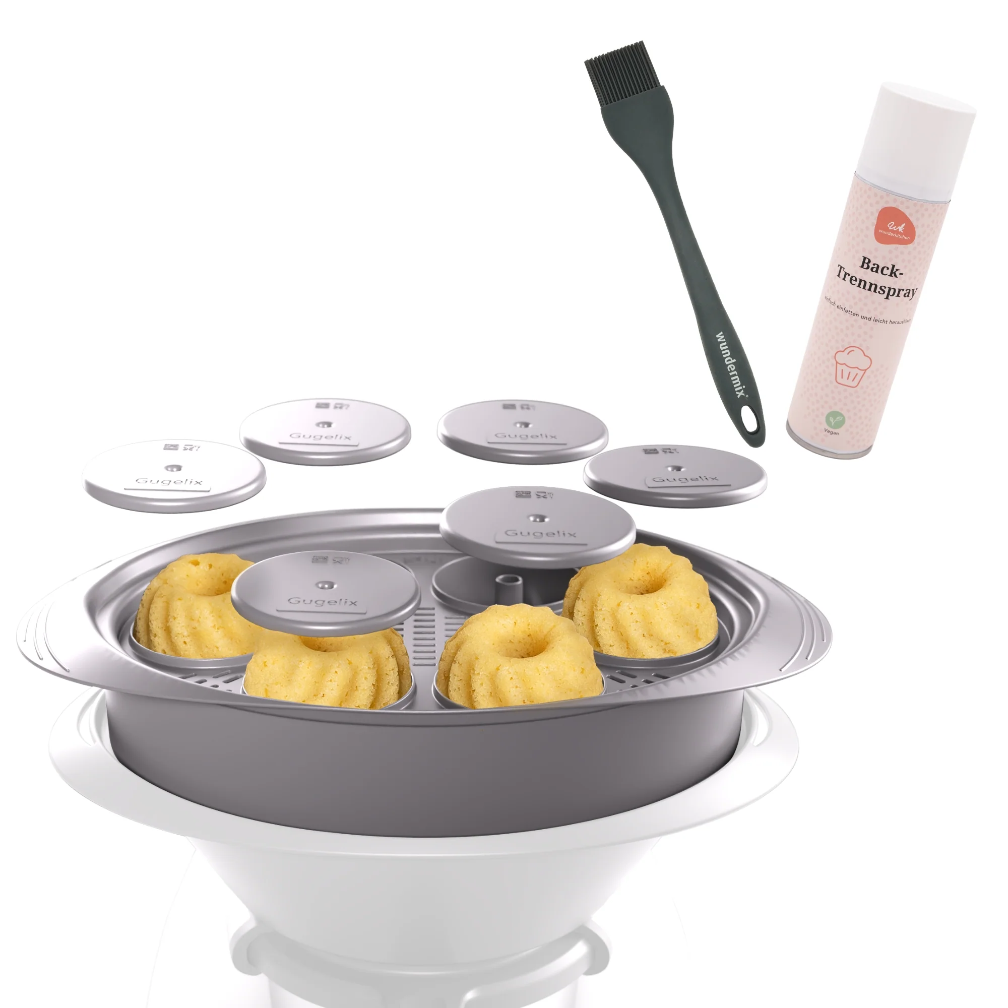 Gugelix® | Mini-Gugelhupfform für Varoma + Backtrennspray + Silikonpinsel - Image 8