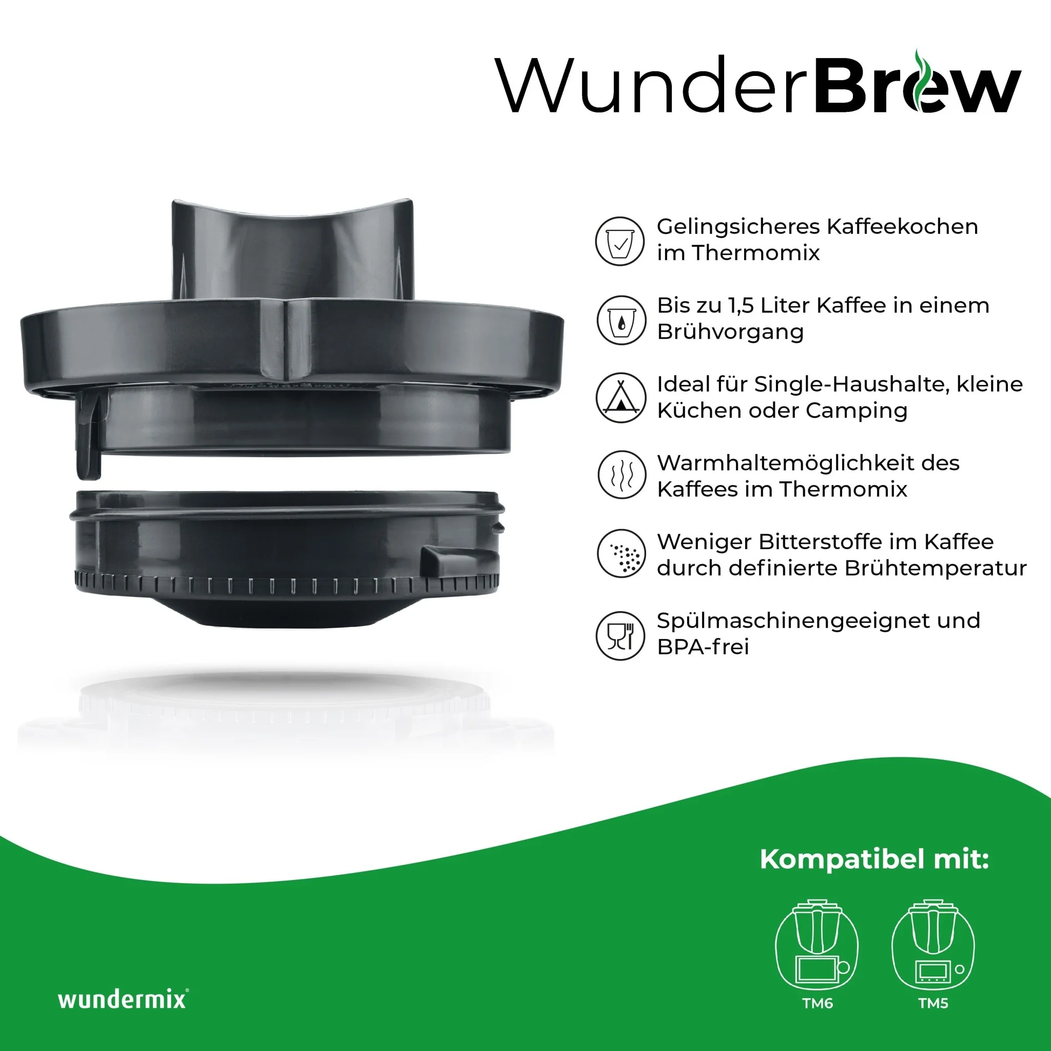 WunderBrew® | Kaffeefilter-Einsatz für Thermomix TM7, TM6, TM5 - Image 3