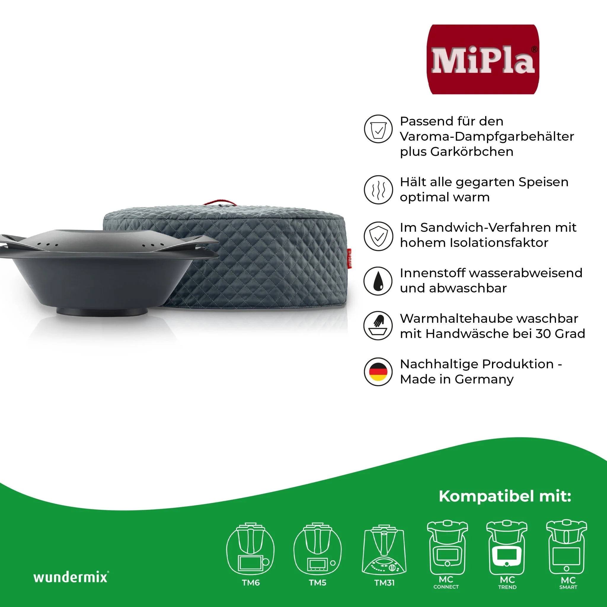 MiPla® | Warmhaltehaube M für Varoma | Thermomix & Monsieur Cuisine - Image 3