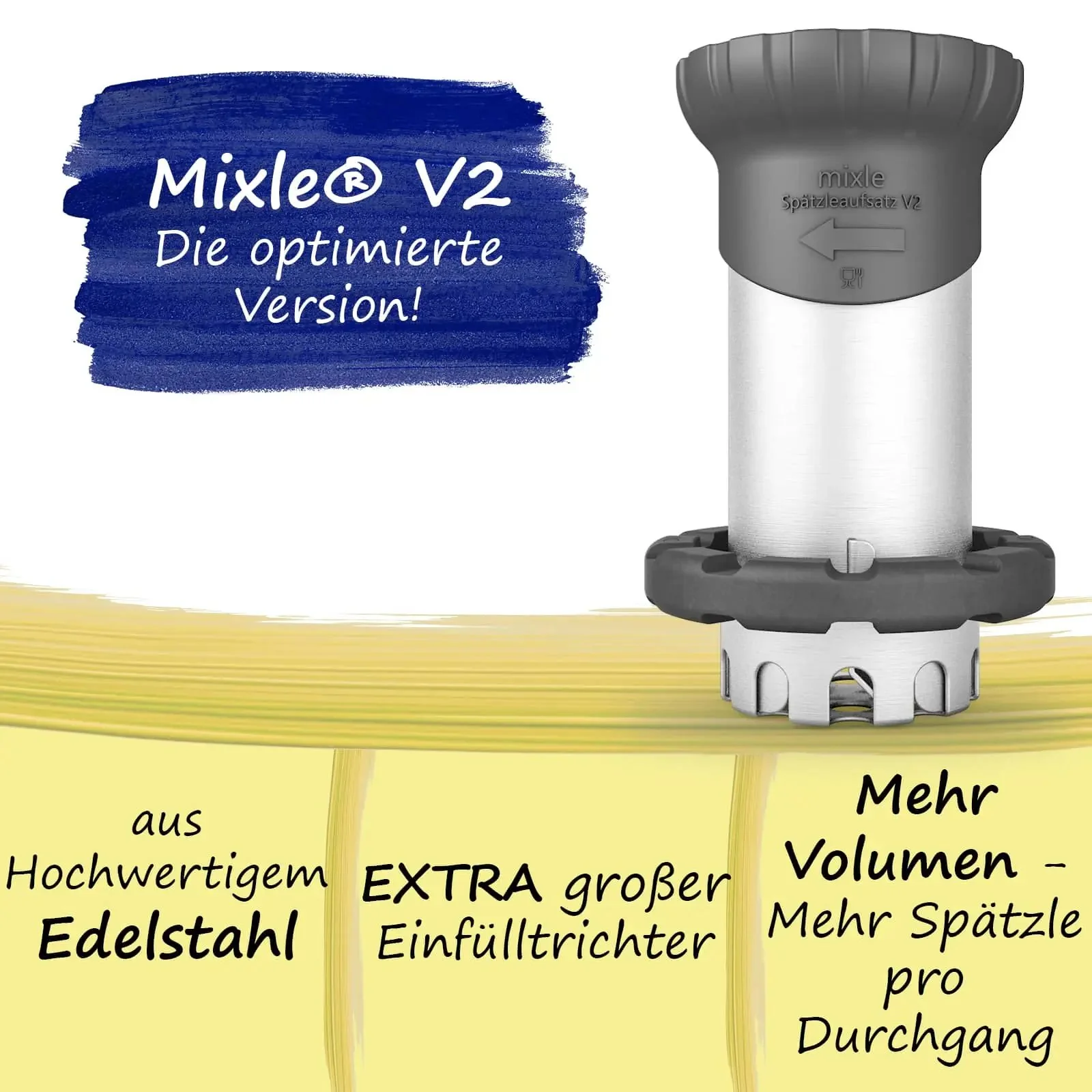 mixle® Spätzleaufsatz V2 aus Edelstahl für Thermomix TM6, TM5, TM31 und TM Friend - Image 6