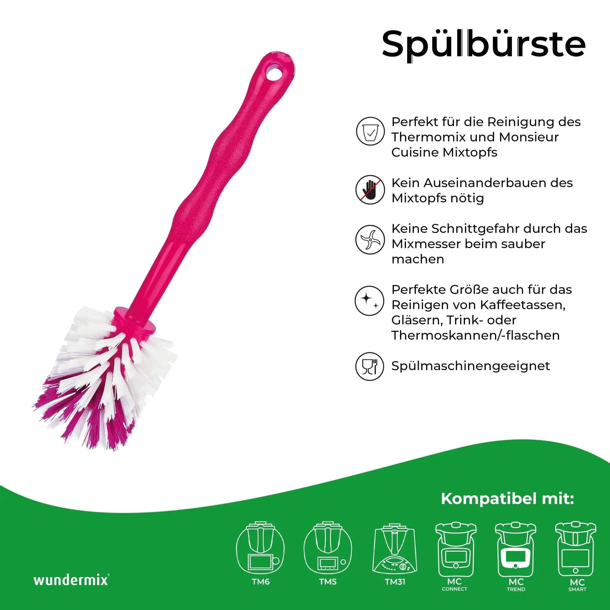 Mixtopf-Spülbürsten-Set (5er-Pack - je Farbe 1 Stk. - zum Sparpreis) - Image 3