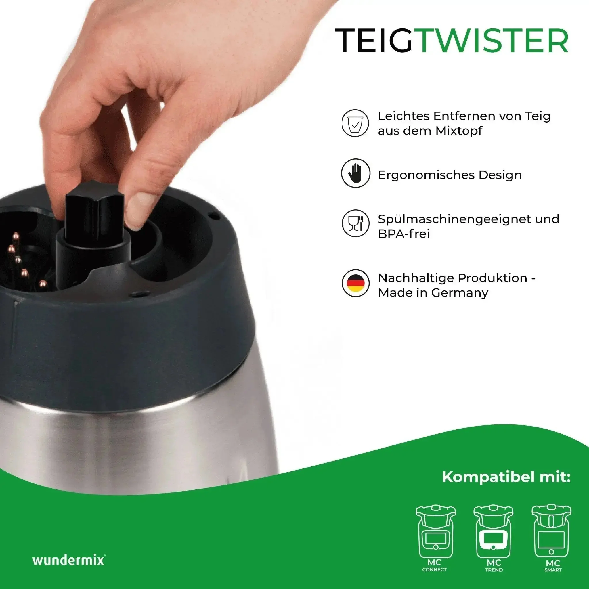 TeigTwister® für Monsieur Cuisine Connect, Trend, Smart | Teiglöser aus Kunststoff - Image 3