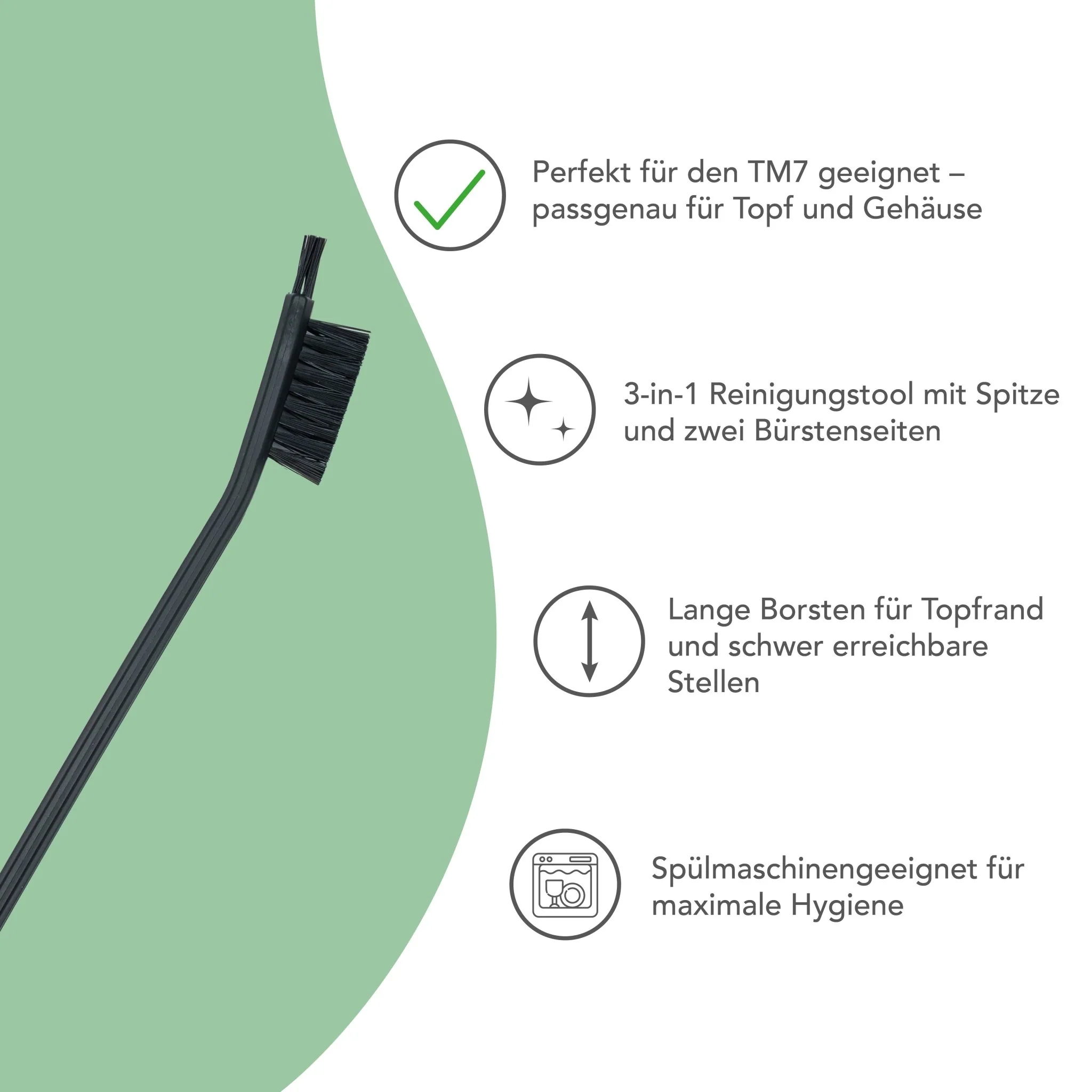 WunderBrush® Precision | Reinigungsbürste für Gehäuse und Mixtopf-Isolierung - Image 3