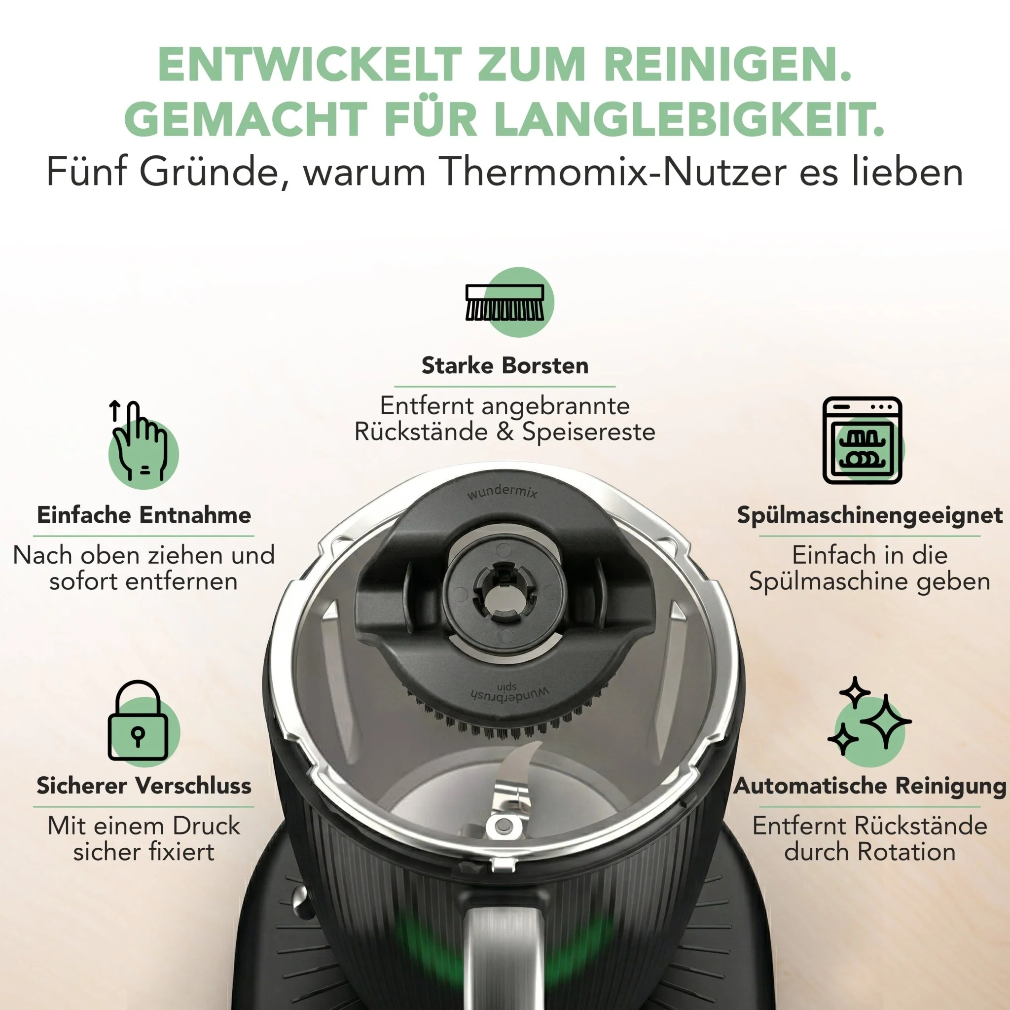 WunderBrush Spin® | Mixtopf-Reinigungsbürste für Thermomix TM7, TM6, TM5 - Image 6