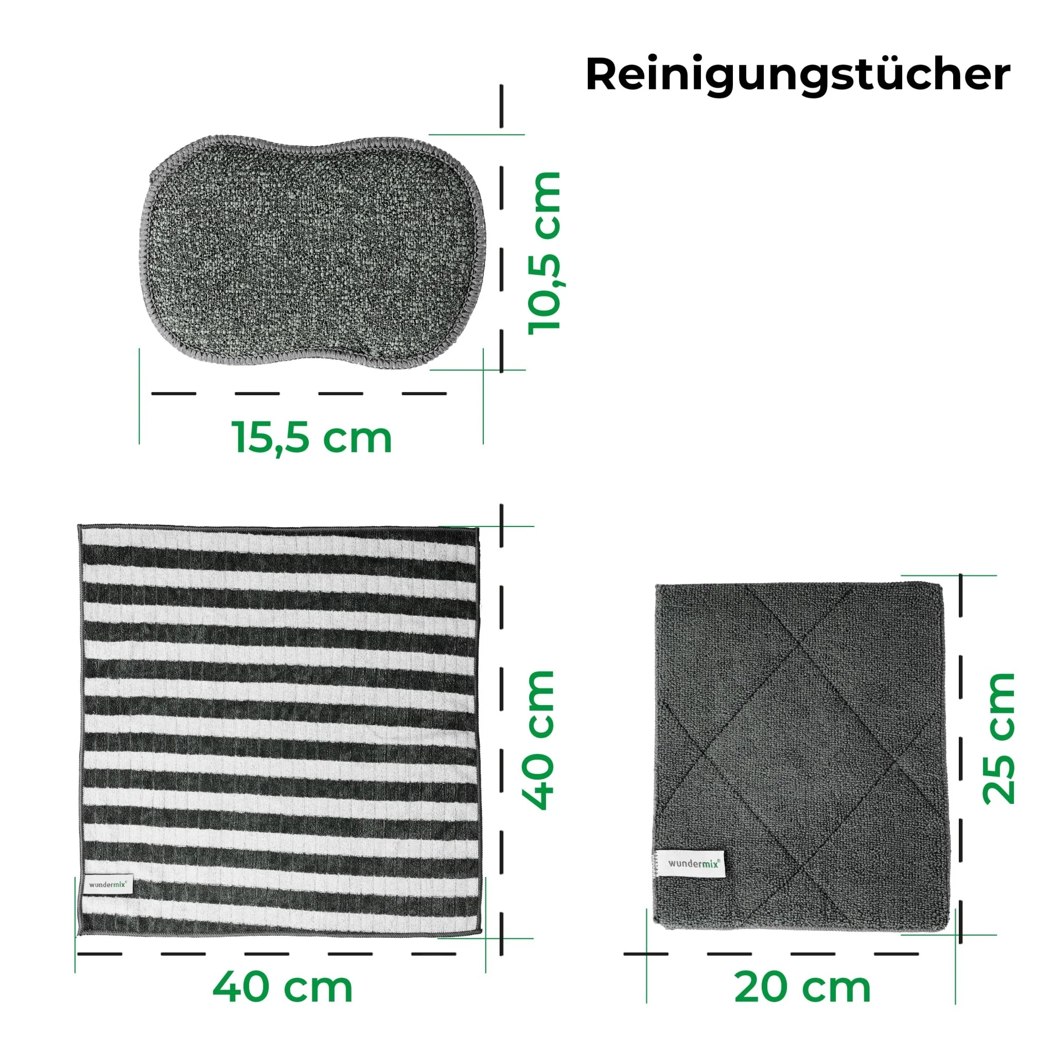 Reinigungstücher-Set aus Bambus- und Mikrofaser (3-tlg.) - Image 8