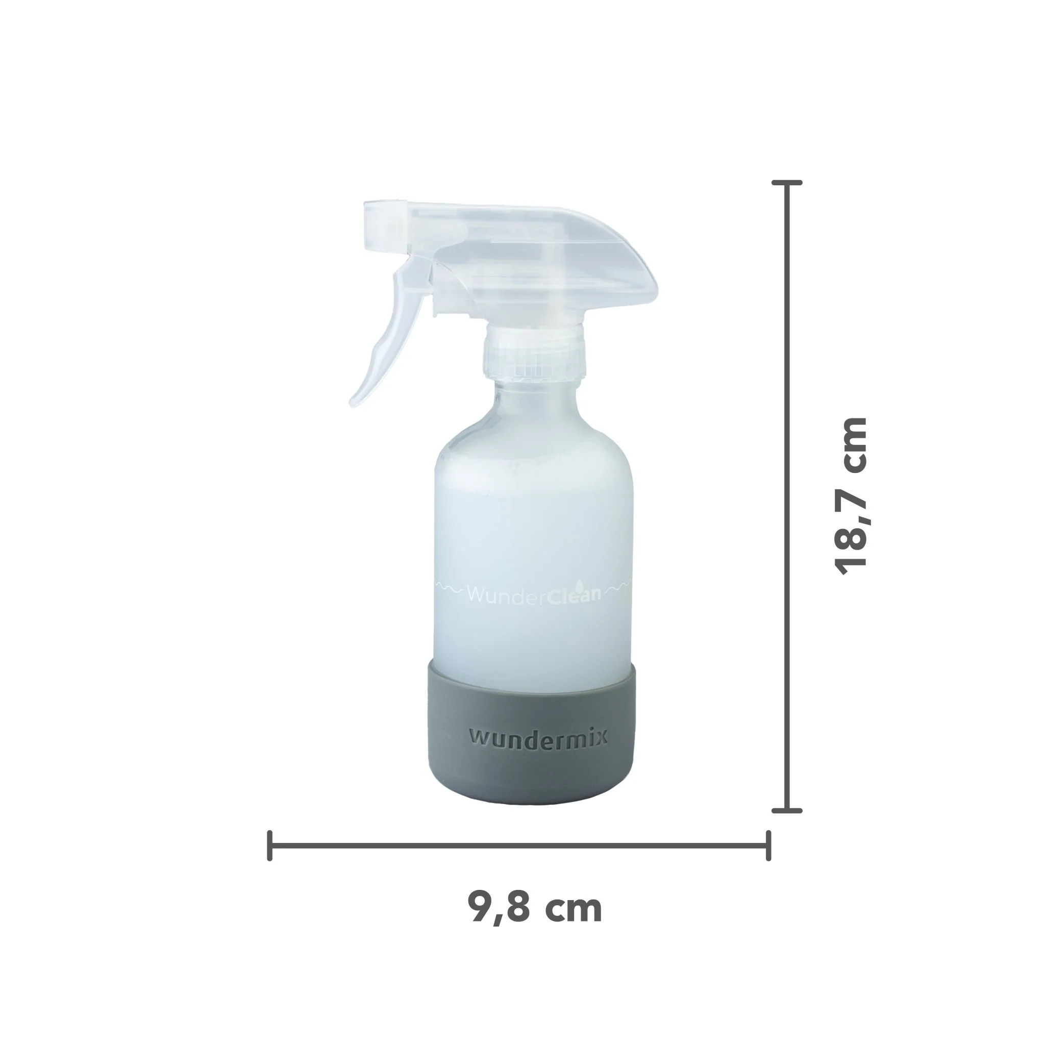 WunderClean Sprühflasche | 240 ml Glasflasche mit Silikon-Bruchschutz für WunderClean Reiniger - Image 10