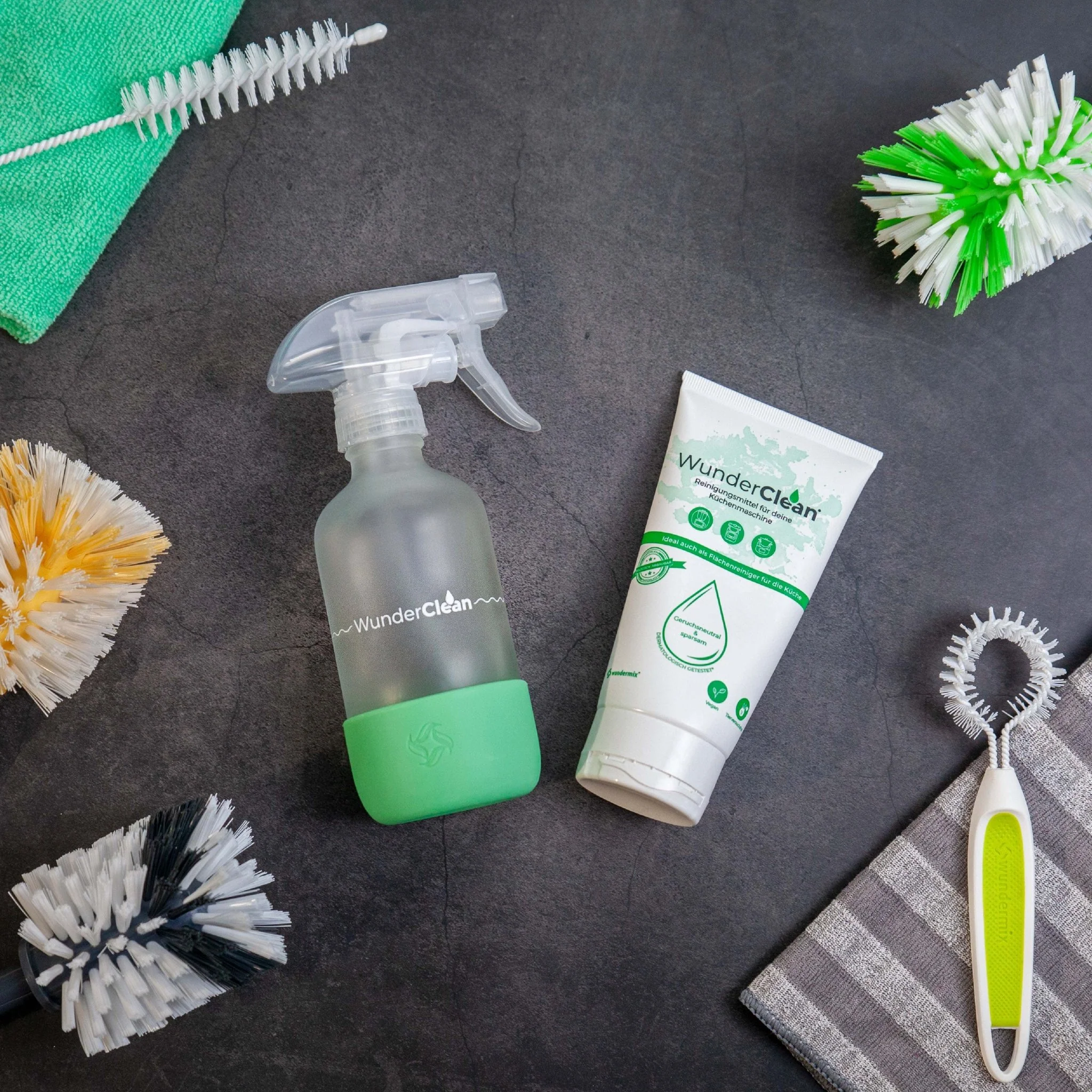WunderClean Sprühflasche | 240 ml Glasflasche mit Silikon-Bruchschutz für WunderClean Reiniger - Image 6