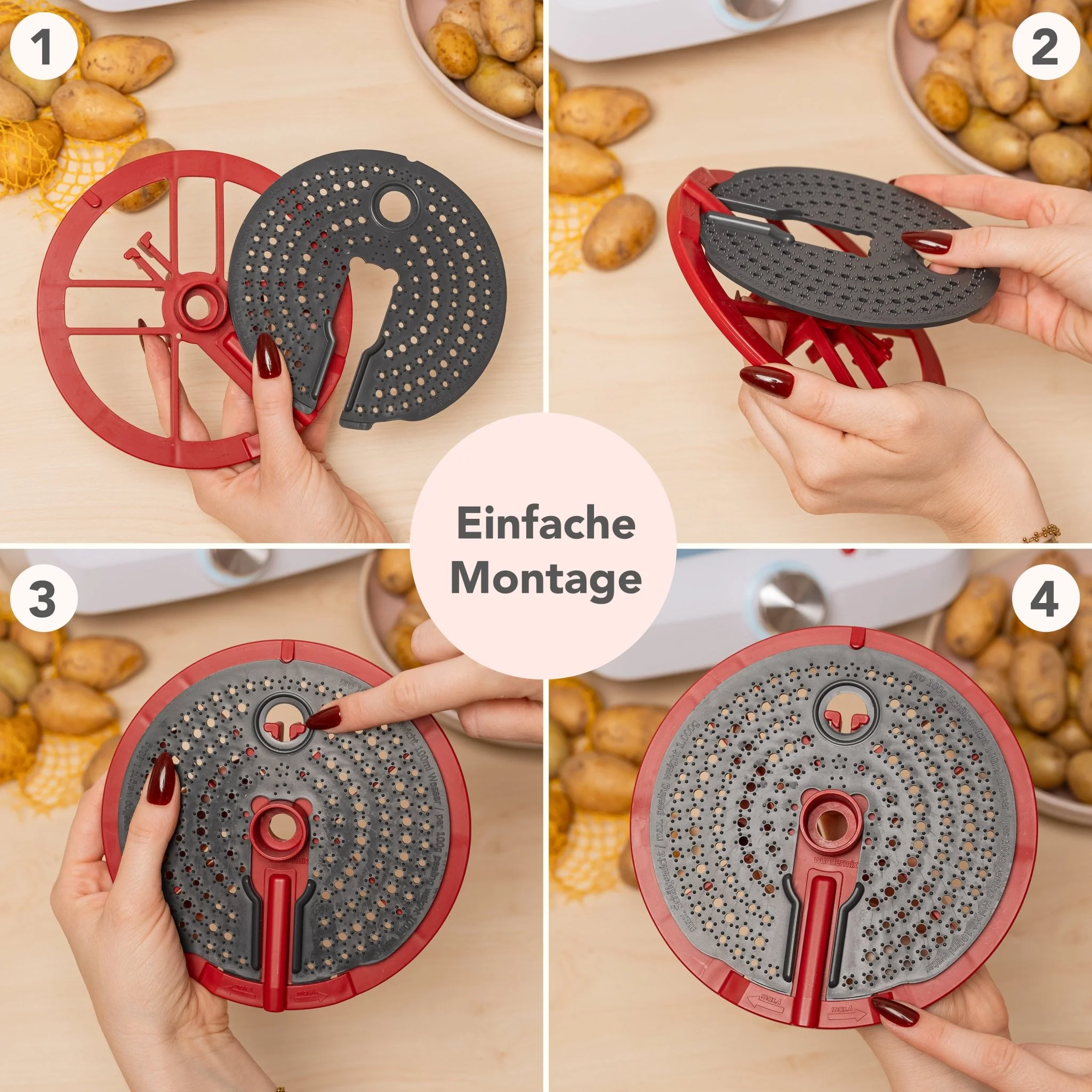 WunderPeeler® (mit Träger) | Kartoffelschäler-Aufsatz für Monsieur Cuisine - Image 6