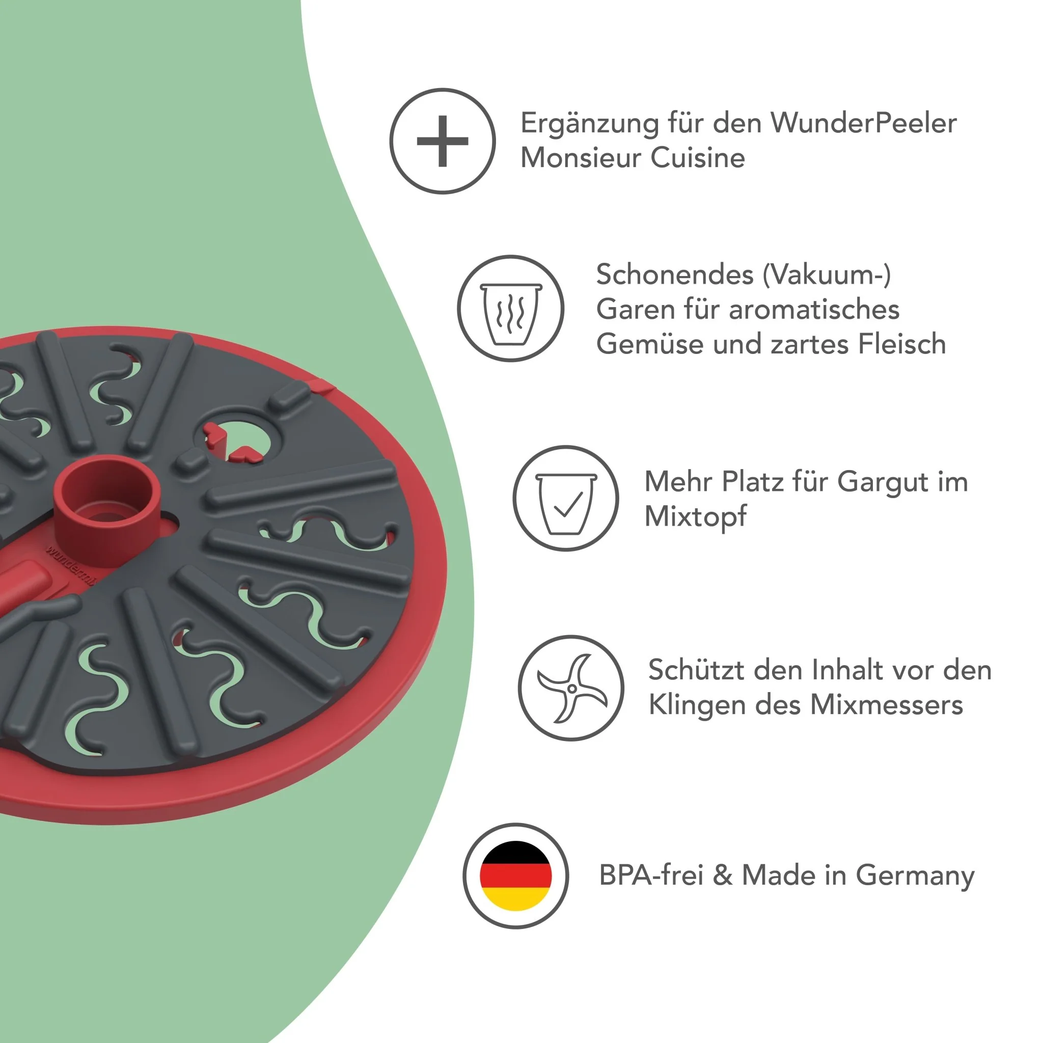 WunderPlate® (mit Träger) | Messerabdeckung für Monsieur Cuisine - Image 3