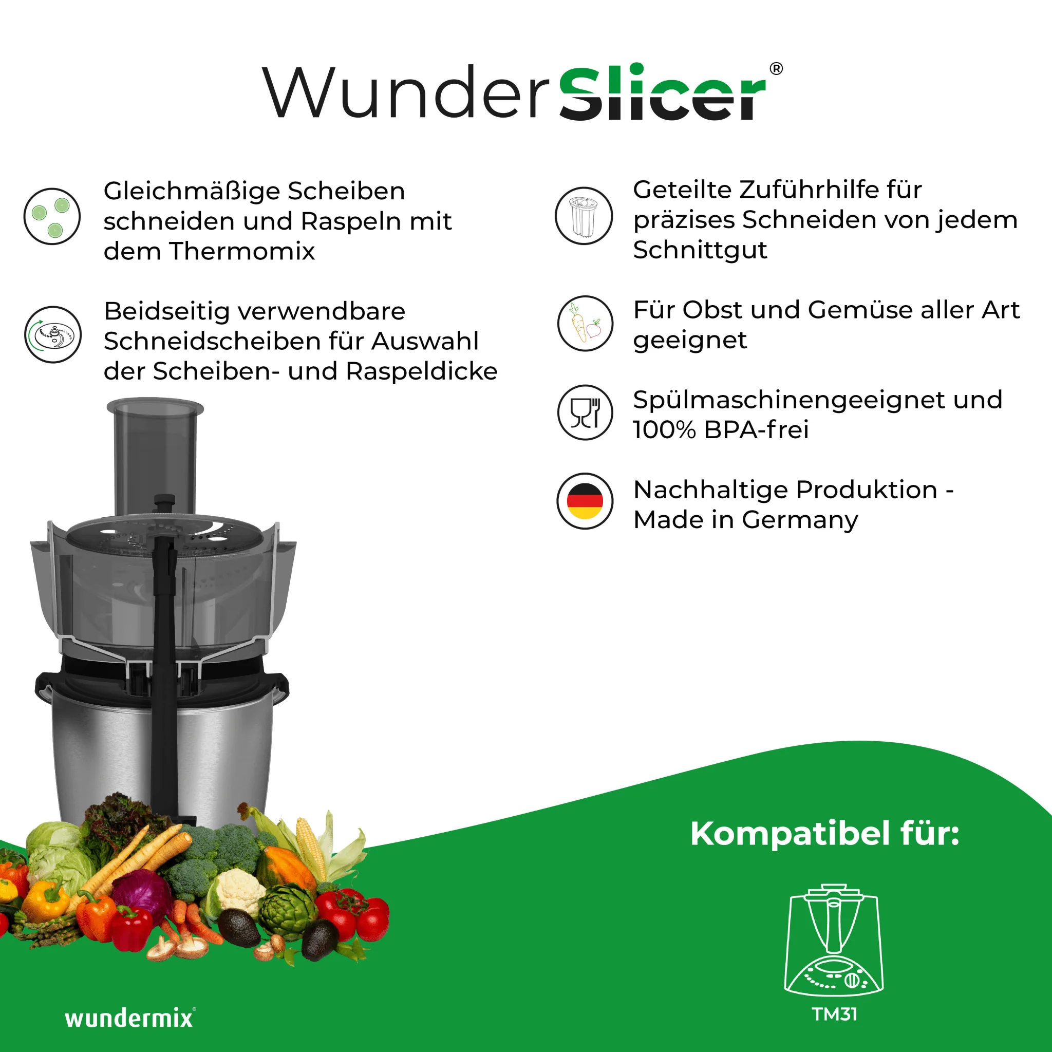 WunderSlicer® V1 & WunderZoodler® Sparset für Thermomix TM31 - Image 4