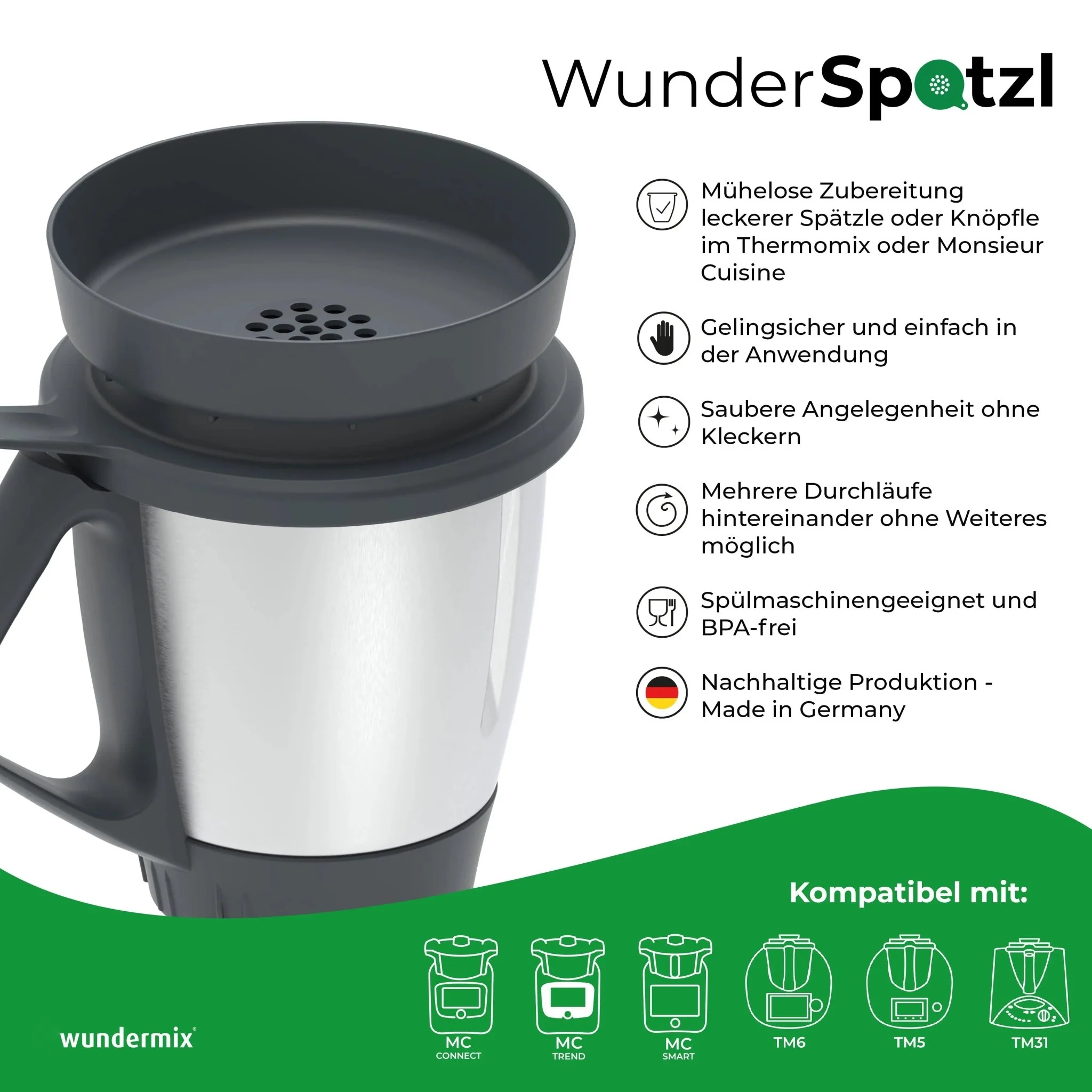 WunderSpatzl® | Spätzlereibe für Thermomix & Monsieur Cuisine - Image 5