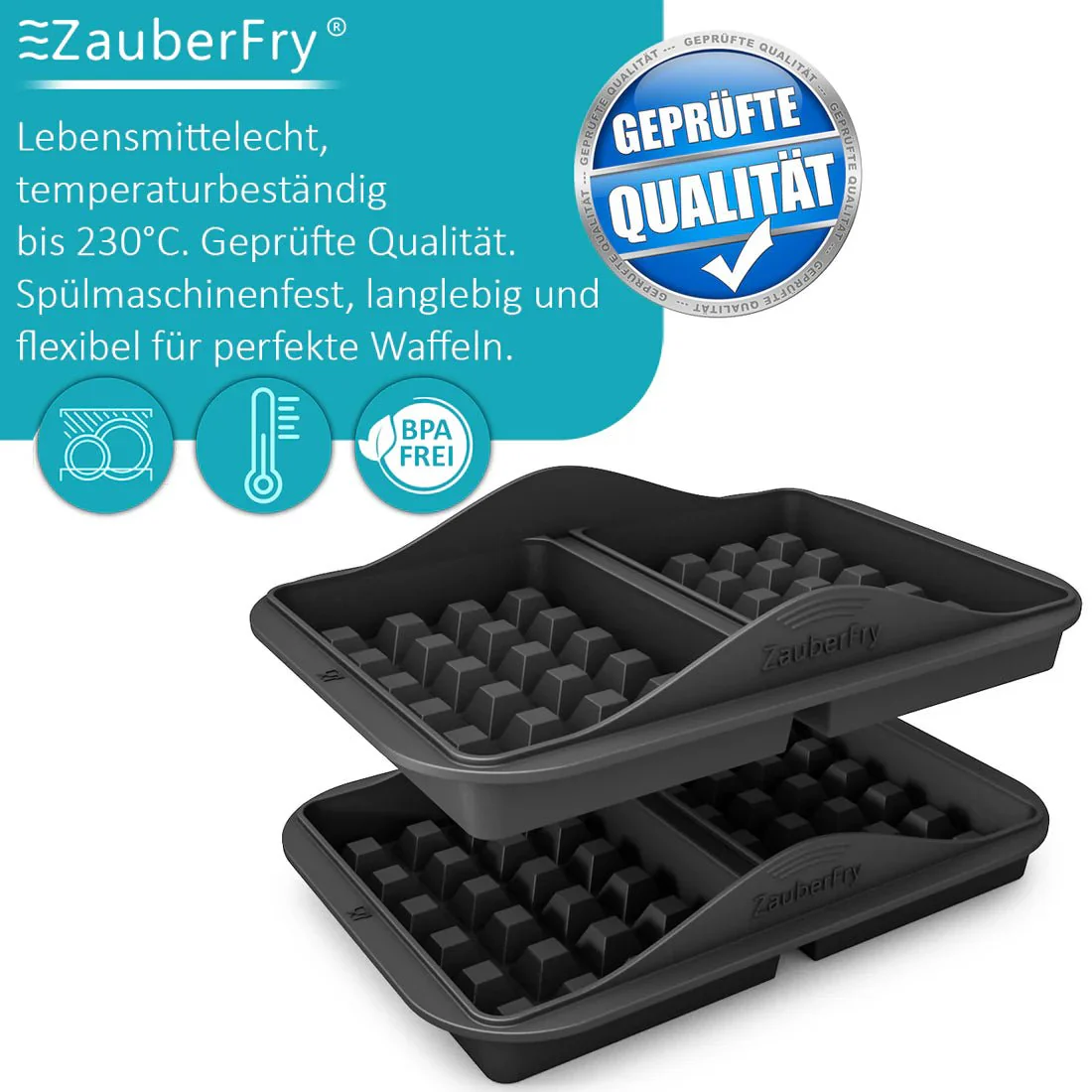 ZauberFry | Backform Waffeleinsatz kompatibel mit Ninja Airfryer (2er-Set) - Image 2