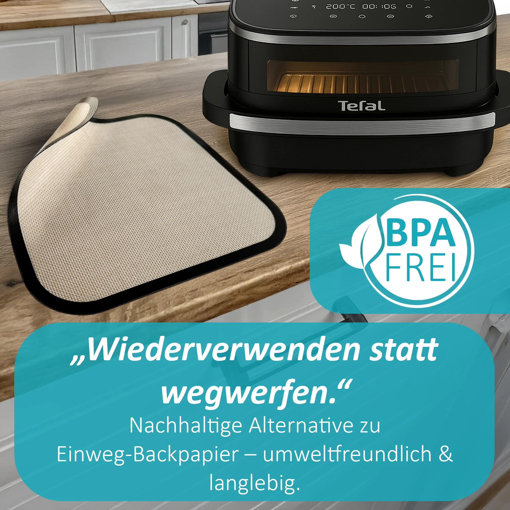 ZauberFry | Dauerbackmatte für Tefal Easy Fry XL Surface - Image 3