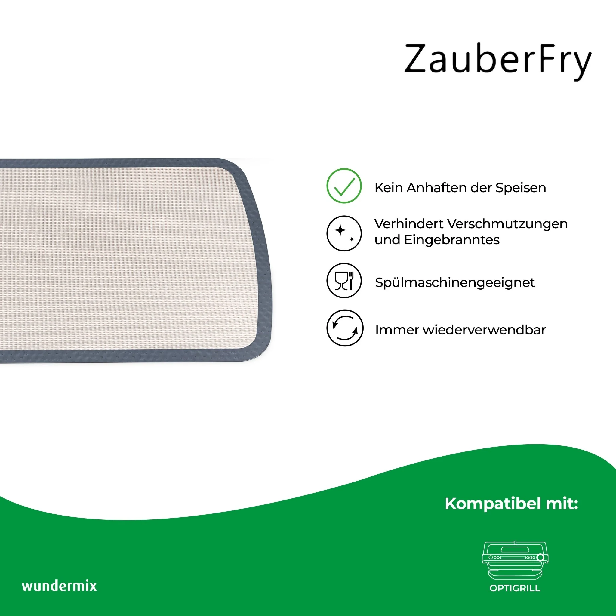 ZauberFry | Dauerbackmatte aus Silikon kompatibel mit Tefal OptiGrill - Image 3