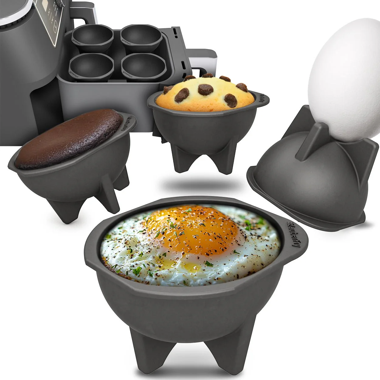 ZauberFry | Pochiereinsätze für Airfryer (4er-Set)