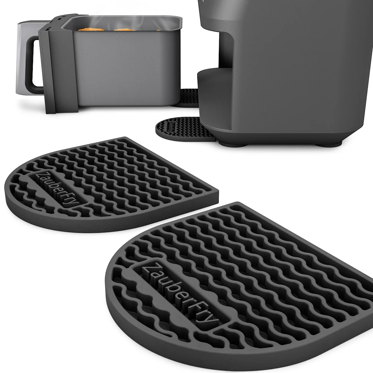 ZauberFry | Silikon Untersetzer für Ninja AF300EU, AF400EU, AF451EU, AF500DE und SL400EU (2er-Set)