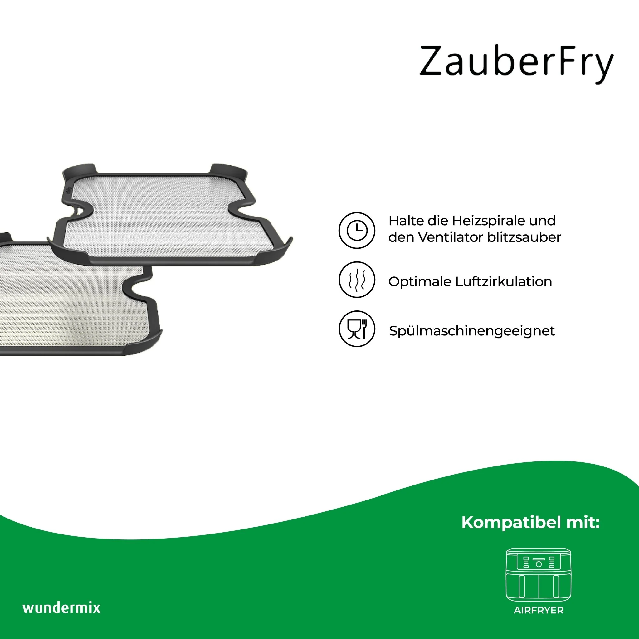 ZauberFry | Spritzschutz kompatibel mit Ninja Foodi MAX Dual Zone (2er-Set) - Image 3